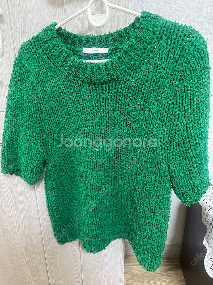 온스 ounce 라운드 그린 반팔니트--3