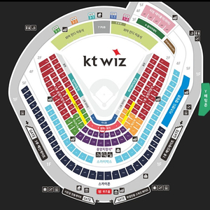 7월25일(금) kt vs 삼성 중앙지정석 2,3,4연석