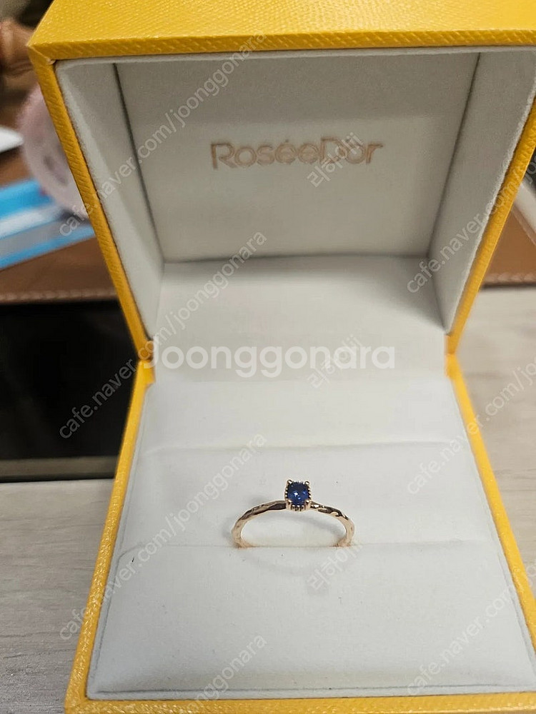 오늘만특가로제도르 사파이어 반지 14k 로즈골드--0