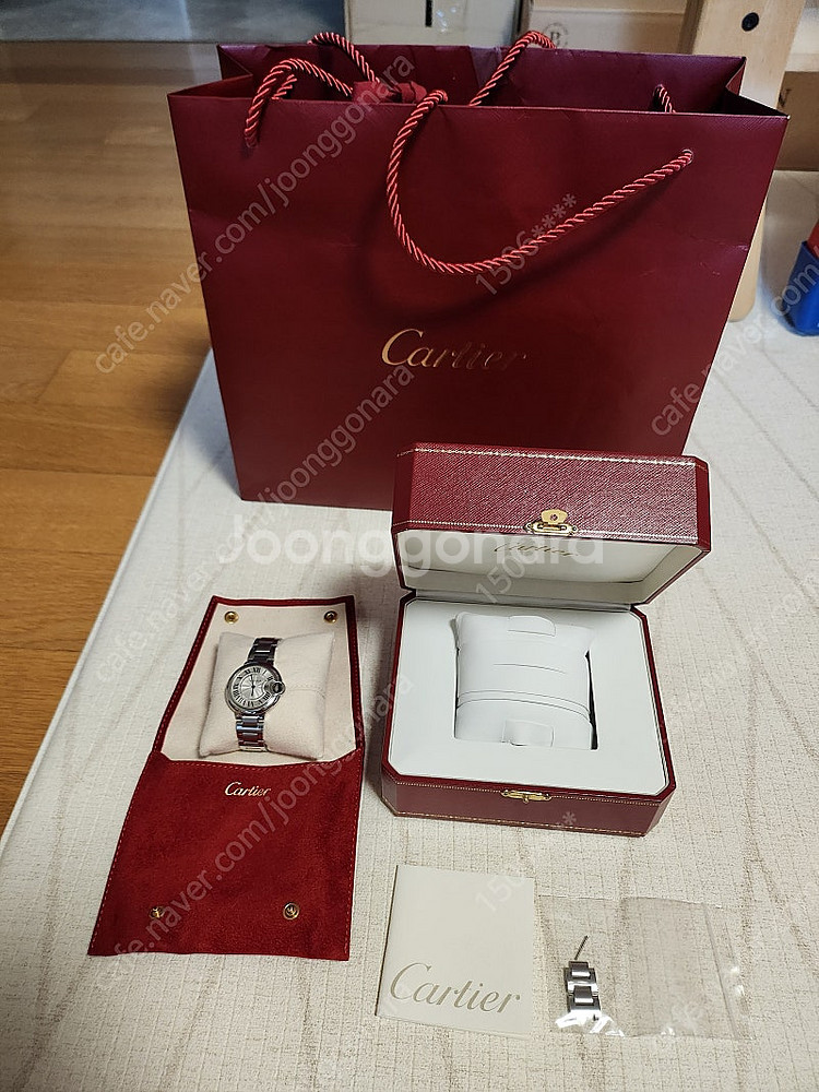 최종가 파격다운)까르띠에 발롱블루 33mm 쿼츠--0