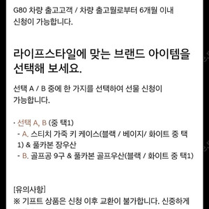제네시스 g80 출고 기프트 골프공 골프우산