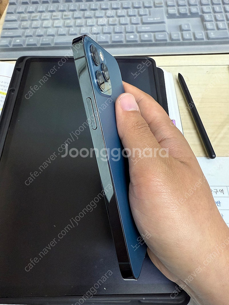 아이폰12프로 128GB 퍼시픽블루 배터리82% (전남...--4