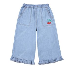 베베드피노 진청 시리얼 데님+ 체리러플데님 120사이즈 바지 새제품2개 정가108000