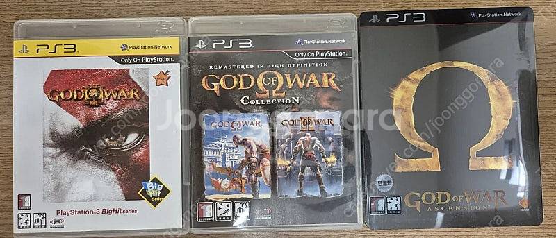 플스3(PS3) 갓오브워 3종 일괄 판매합니다.--0