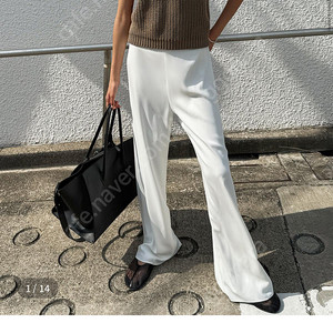 오르 썸머 루 팬츠 아이보리 와이드 xs