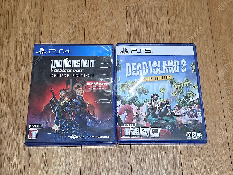 PS5 데드아일랜드2/PS4 울펜슈타인 2종 팝니다.--0