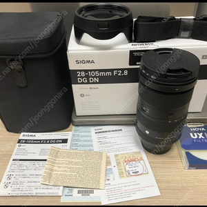 시그마 아트 28-105mm f2.8 dg dn 민트급 풀박 스킨, 필터