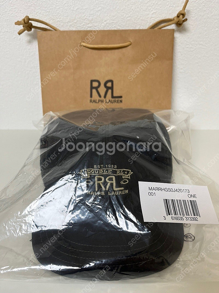 더블알엘 RRL 랜치 로고 트윌 볼캡 블랙--0