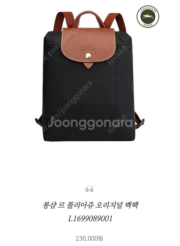 롱샴 백팩--0