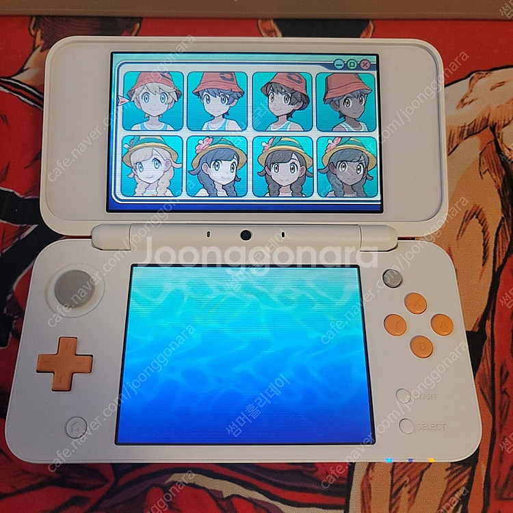 닌텐도 2DS XL 화이트오렌지 포켓몬스터칩4개포함--5