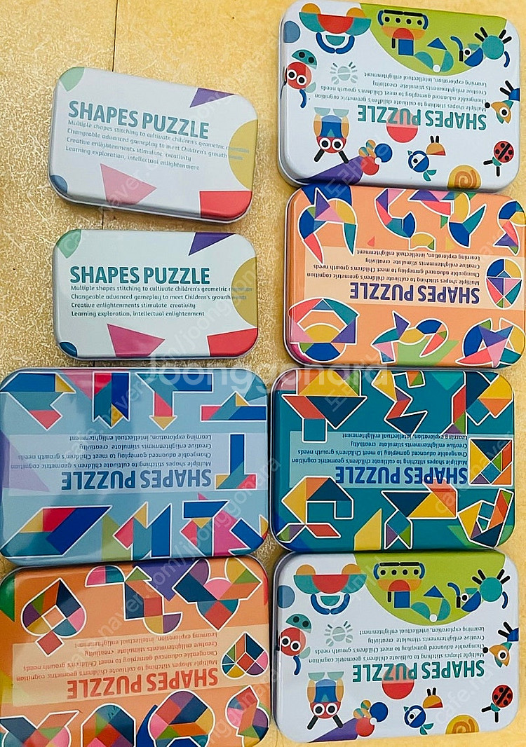 원토이즈)SP모양퍼즐.원목칼라나무퍼즐(5세트--1