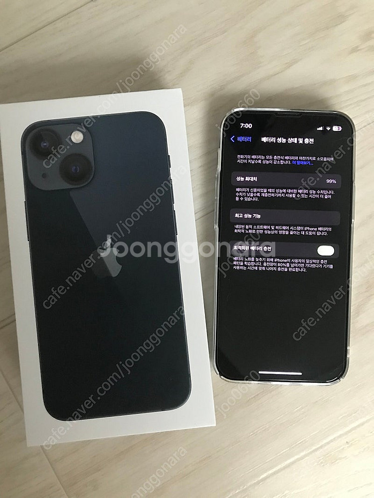 아이폰13미니 미드나이트 128gb 애케플 (27.7.--1