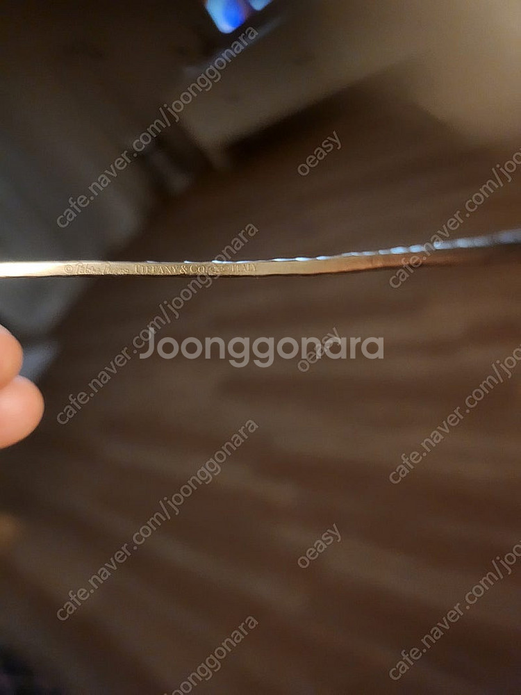 정품 티파니 실버 뱅글팔찌--7