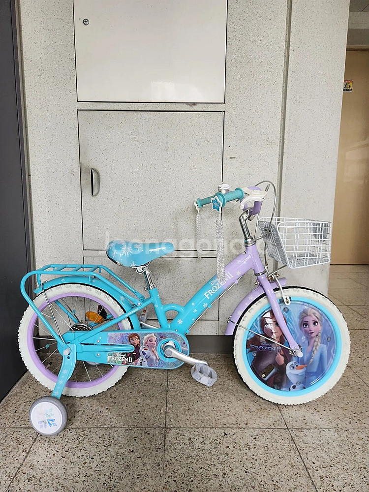 엘사 겨울왕국 프로즌2 18인치 여자어린이 자전거 팔아...--0
