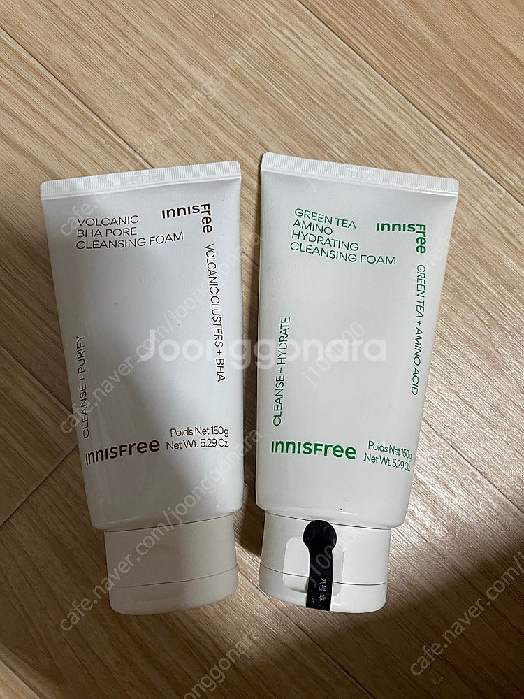 이니스프리 클렌징폼 미사용 새상품 그린티 화산송이 150g 개당 6000--0