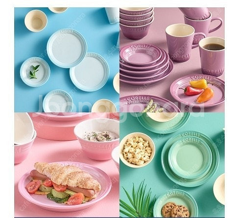 코렐 브리즈스톤 20p 그릇 면기 컵세트 급처하고 밀폐...--0