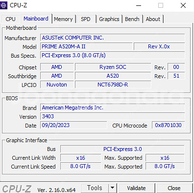ASUS PRIME A520M-A II 메인보드--1