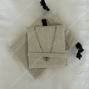 에르메스 팝아슈 목걸이 실버/마론