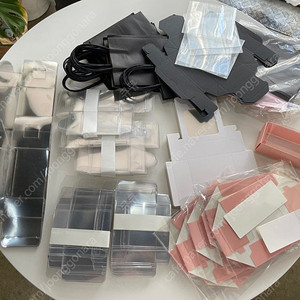 투명캔들상자 티라이트상자 종이봉투 오간디리본 캔들공예 선물포장용품 리본공예