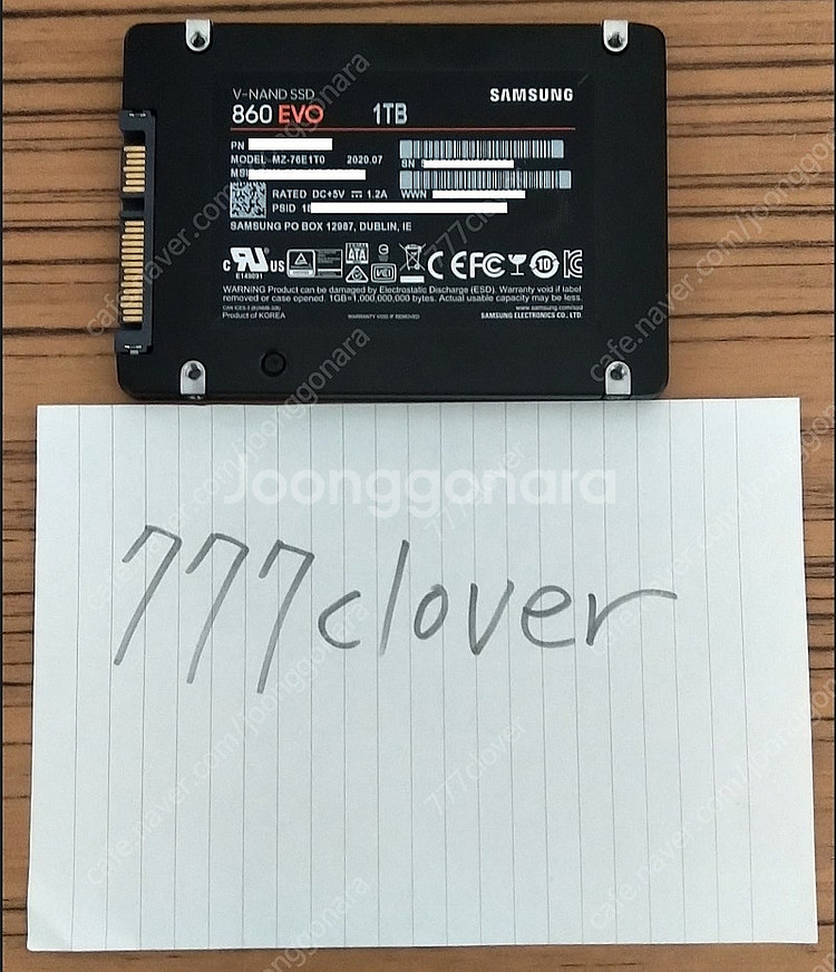 삼성 860 EVO 1TB SSD 팔아요--2