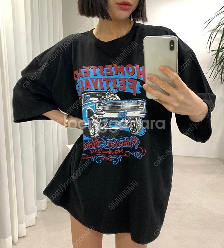 가격저렴 새상품 내수티 빅사이즈티 남녀공용 박시티셔츠 ...--0
