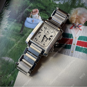 W51001Q3 탱크 프랑세즈 크로노 XL 엑스라지 스틸 쿼츠 28x36mm