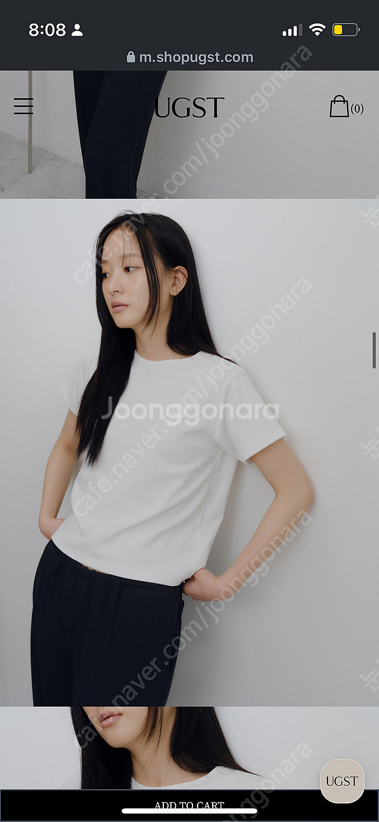UGST 크롭 티셔츠 (Free/거의새제품) 2만원--0