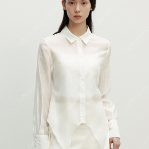 [더티스]시스루 블라우스 셔츠 GLOSSY GARTER SHIRT TT4W103IV(새상품)