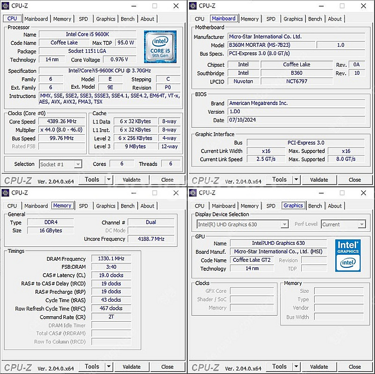 i5-9600K B360M 박격포 보드셋--6