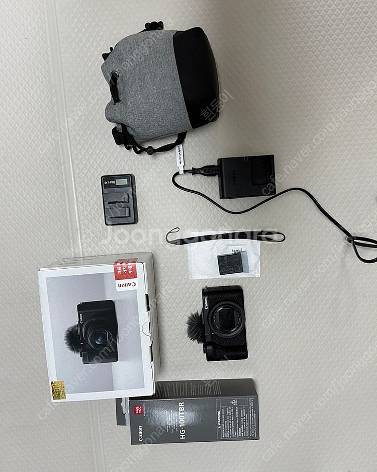 캐논 파워샷 V1 카메라 삼각대 정품 세트--1