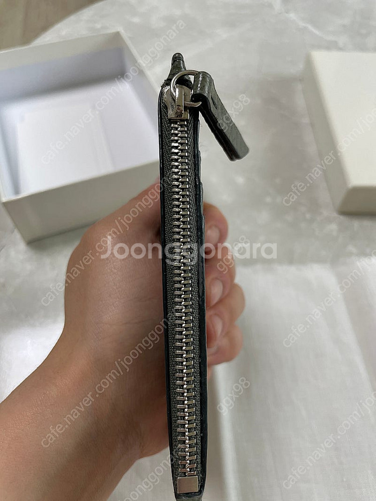 메종마르지엘라 지퍼 카드지갑 카키 스티치--6