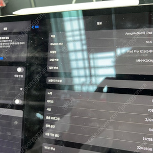 아이패드 프로 m1 12.9인치(5세대) 512기가 wifi 모델 팝니다