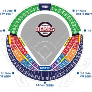 7월22, 23, 24, 25일 두산vs한화 1루 3루 오렌지 블루