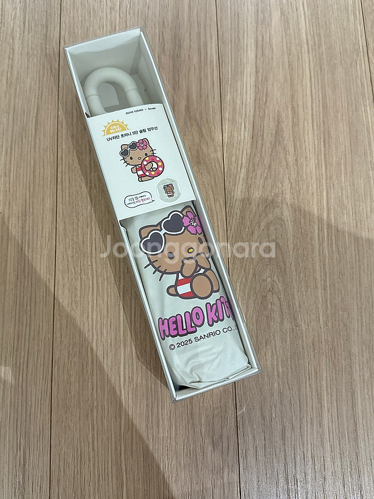 산리오 x 올리브영 초경량 UV 차단 양우산 아이보리 ...--0