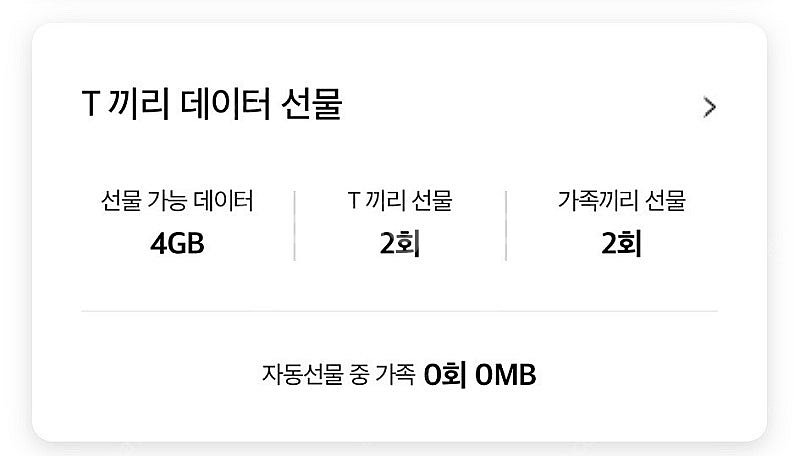 Skt 데이터 2기가--0