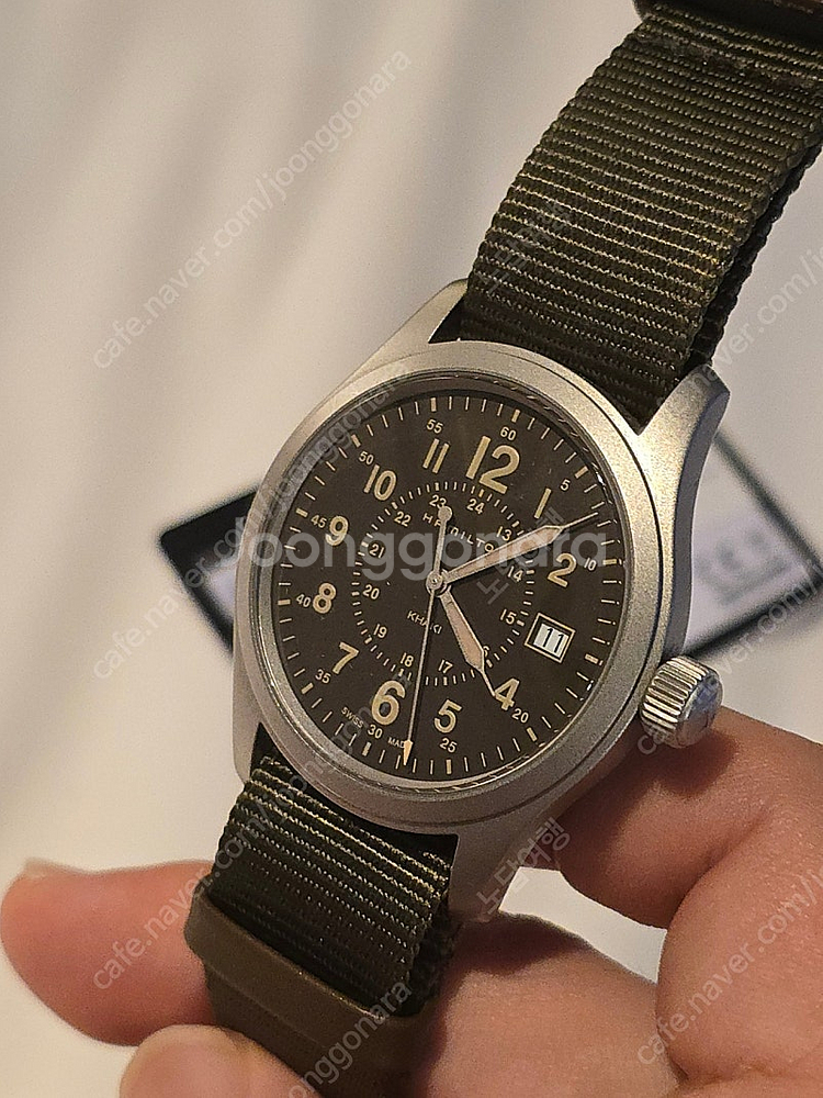 해밀턴 카키 필드 38mm 브라운 다이얼 쿼츠--0