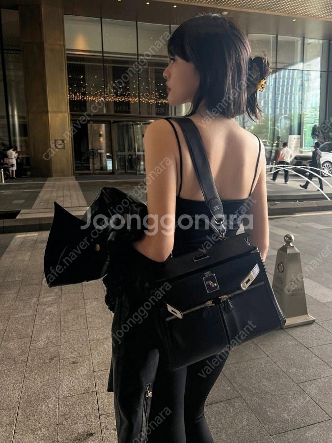 에르메스 라키스 블랙 은장 28 반수공 켈리--1