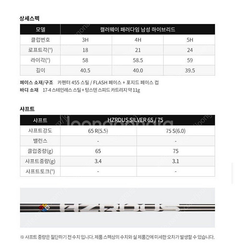 [미개봉] 정품 캘러웨이 특주 2025년 NEW 패러다...--5