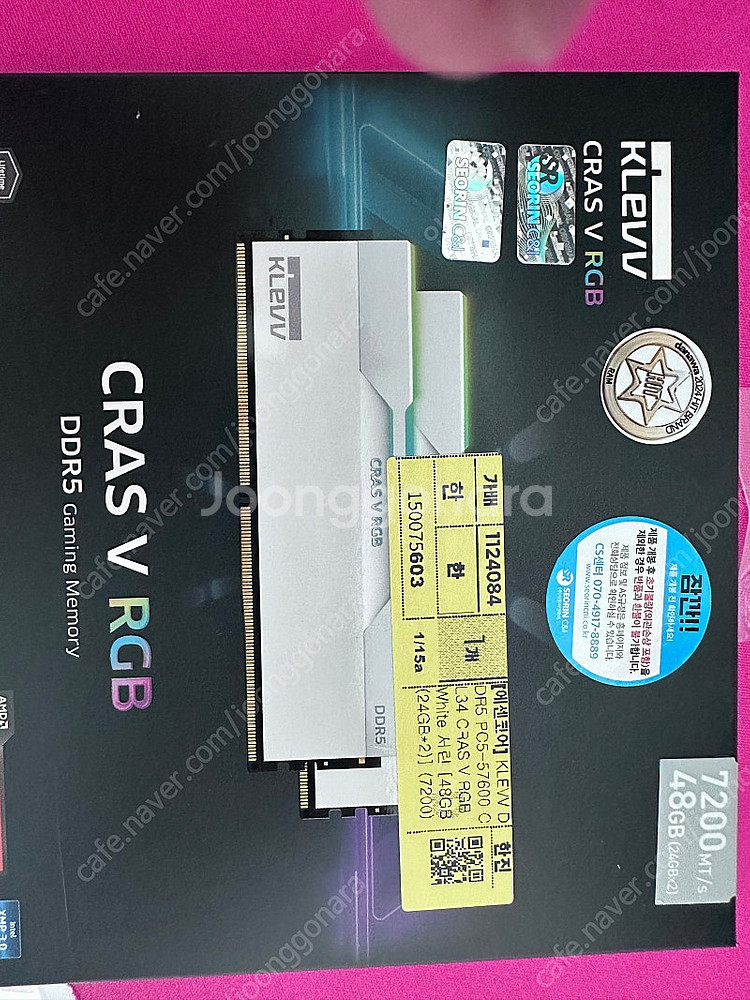 KLEVV DDR5-7200 CL34 화이트 RGB 4...--3