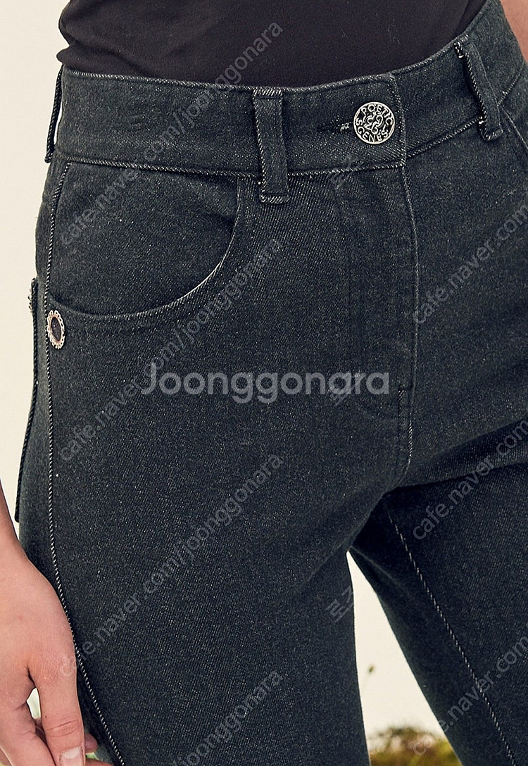 타임 흑청 부츠컷 데님 44 사이즈--2