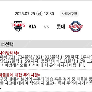 7월 25일 롯데자이언츠 vs 기아타이거즈