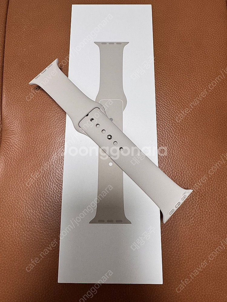 애플워치 정품 스포츠밴드 45mm 스타라이트 m/l 판...--1