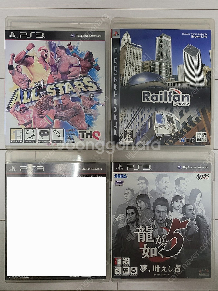 [PS3 중고] WWE 올스타, 레일팬, 용과 같이5 ...--0