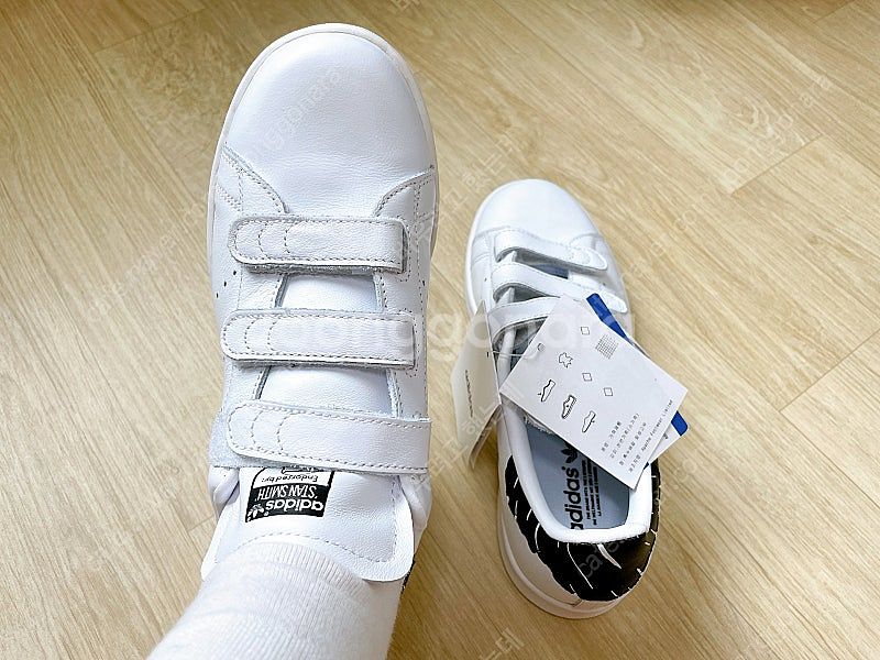 [새상품] Adidas아디다스 스탠스미스 검흰 벨크로--0