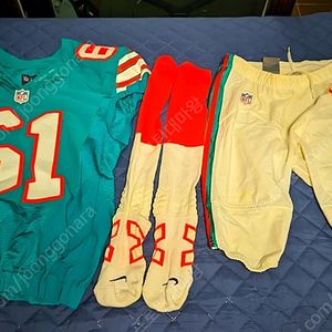 NFL 프로선수 게임 실착유니폼 miami dolphins (저지/팬츠/삭스)