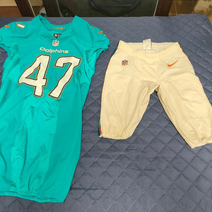NFL 프로선수 게임 실착유니폼 miami dolphins (저지/팬츠)