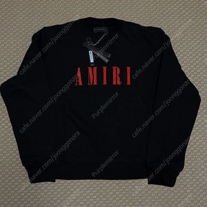 (L) Amiri 아미리 프론트 로고 스웨트셔츠 블랙
