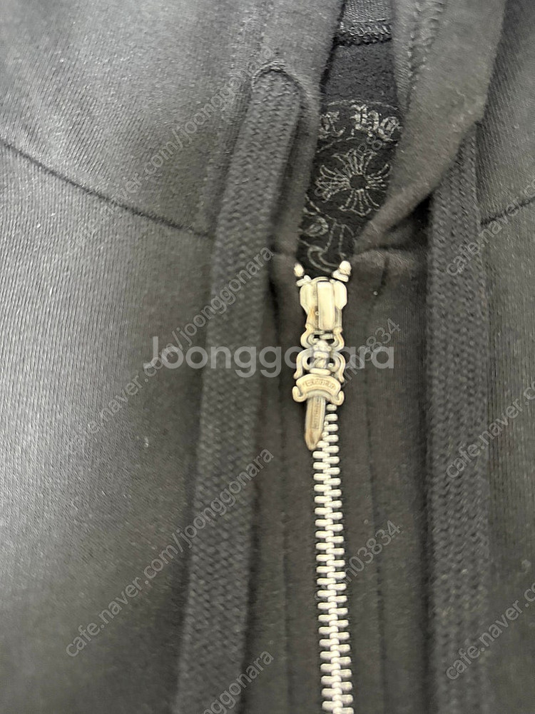 [M]크롬하츠퍽유스크롤 플리스 후드집업--5