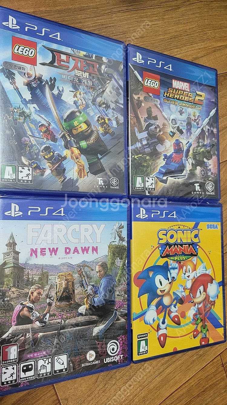 미개봉/일괄) PS4 소닉 마니아, 파크라이 뉴 던, ...--0