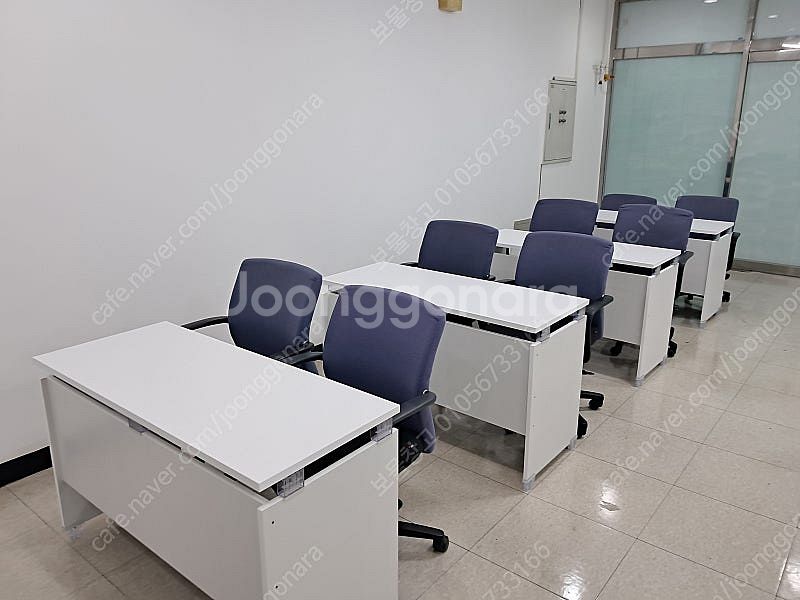 2인용 책상 (높낮이 바퀴의자도 있어요)--0
